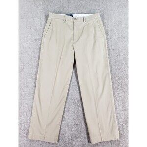 Polo Ralph Lauren Mens Dress Pants 33/30 Beige Cotton Blend Flat Front